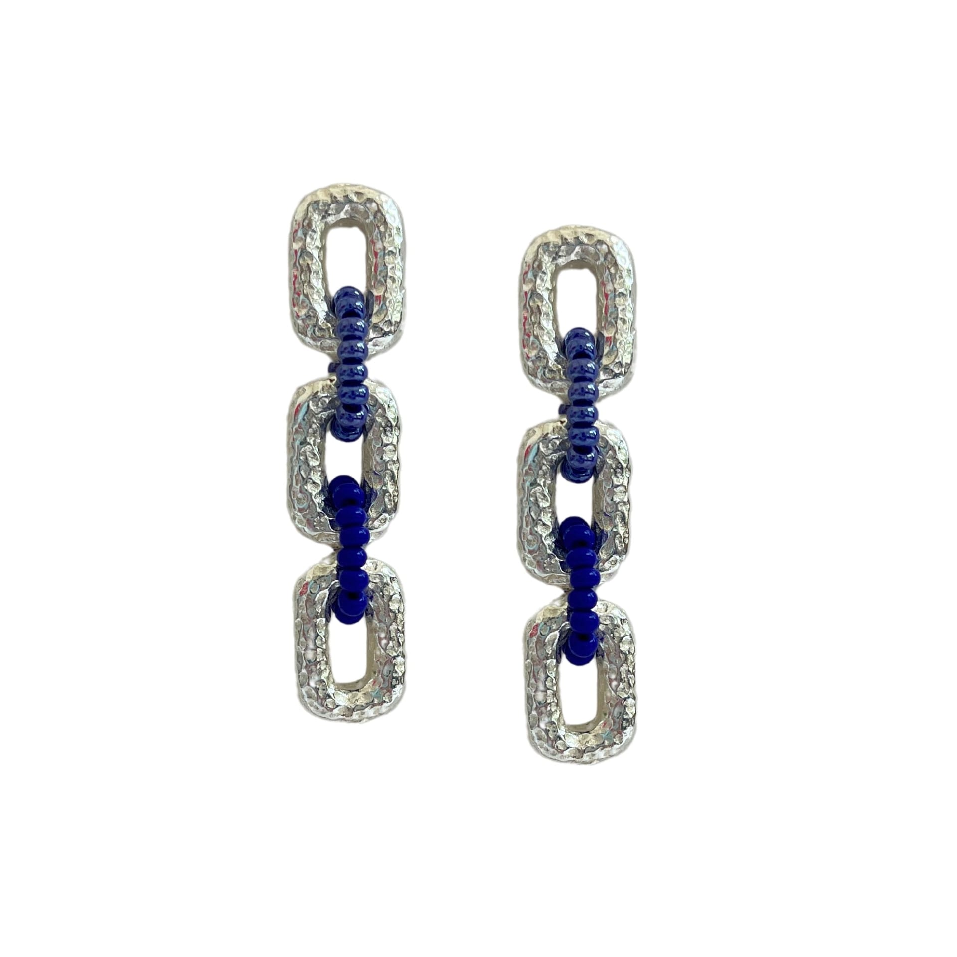 Connected Mini Link Beaded Earrings - imagen 7