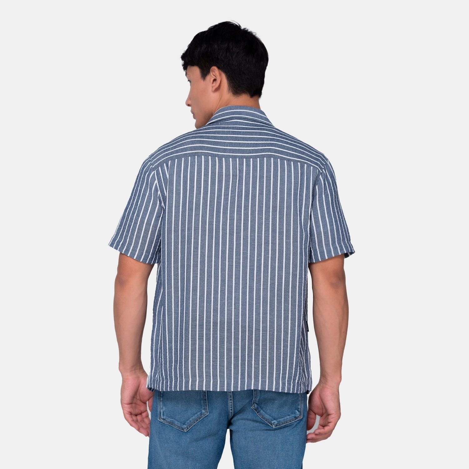 Vertical Stripes S/S Shirt Light Blue - imagen 3