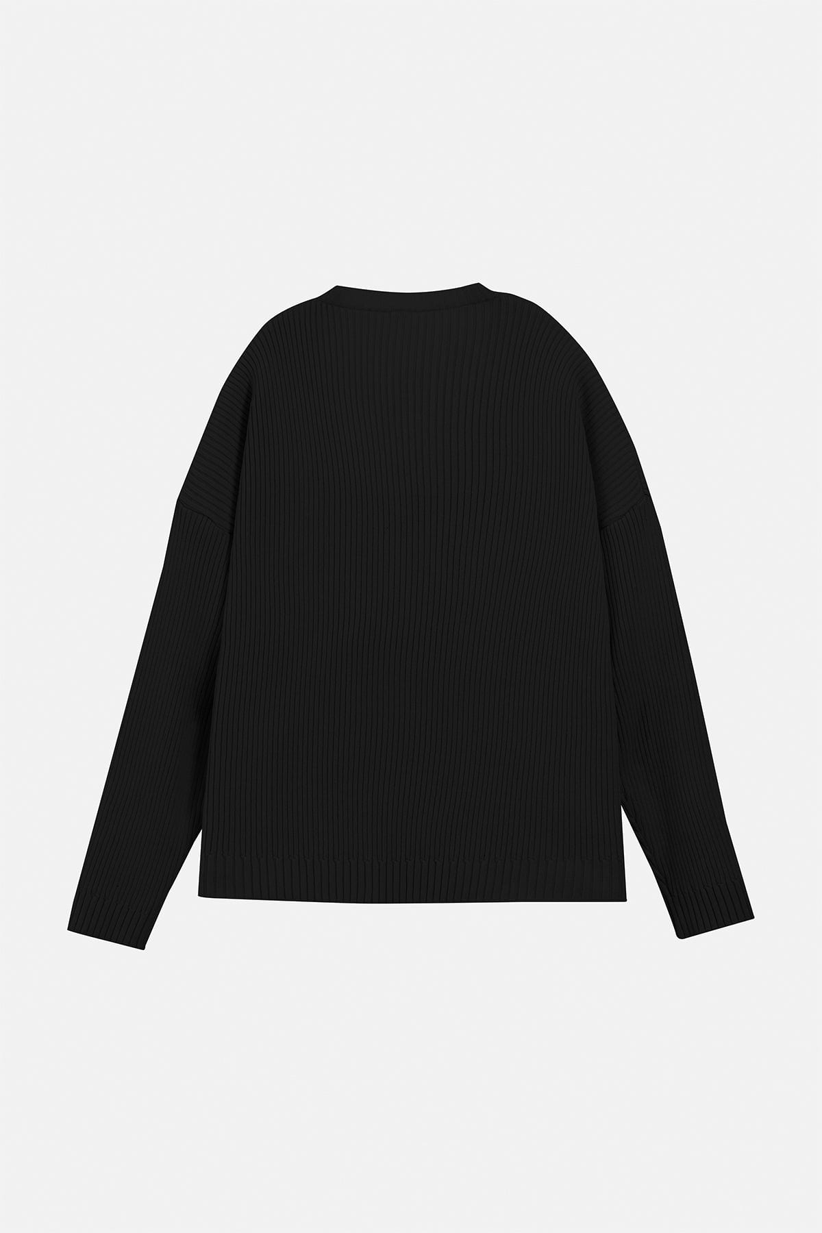 FUZZY HEART SWEATER BLACK - imagen 7