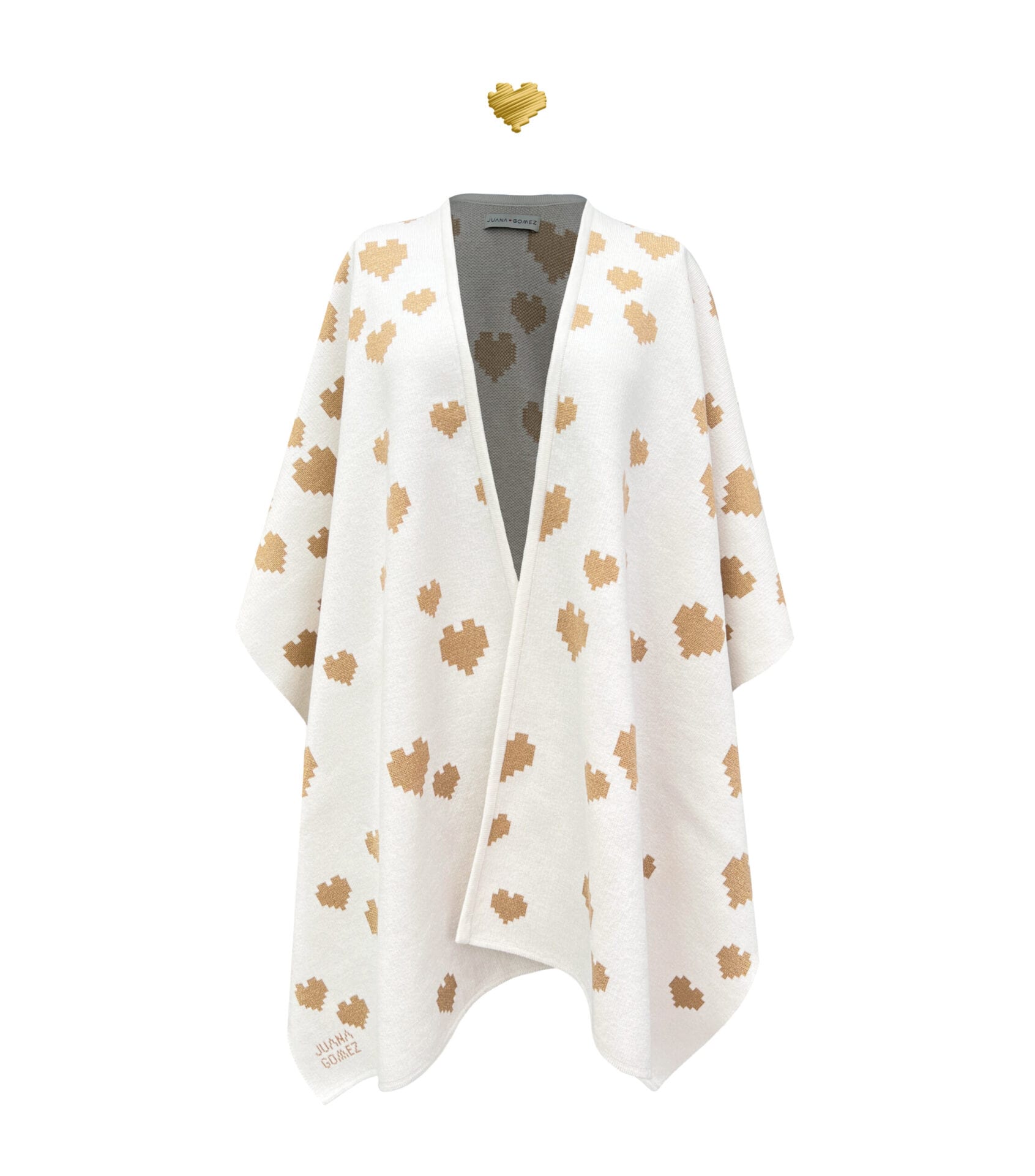 Poncho Cuore Oro Hueso. - imagen 2