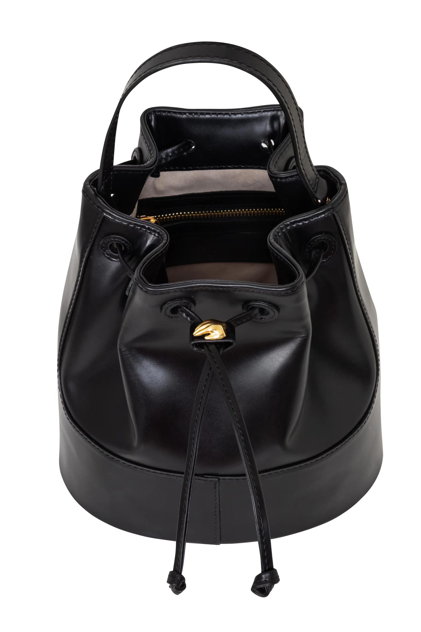 Bucket Black Leather Bag - imagen 2