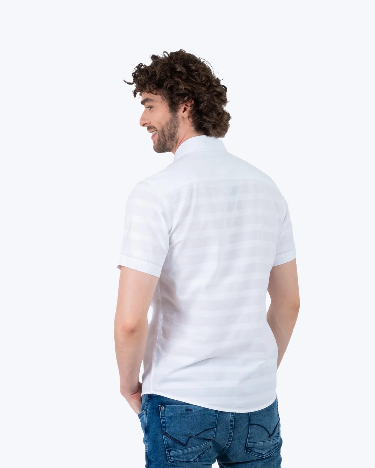 Camisa blanca manga corta para hombre - imagen 44