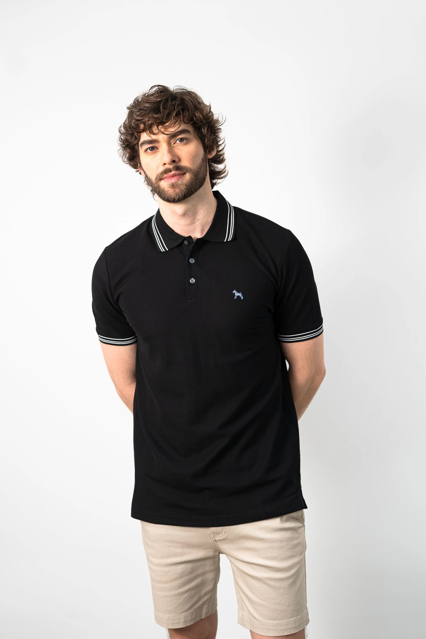 Polo Básica Negro/Blanco - imagen 2