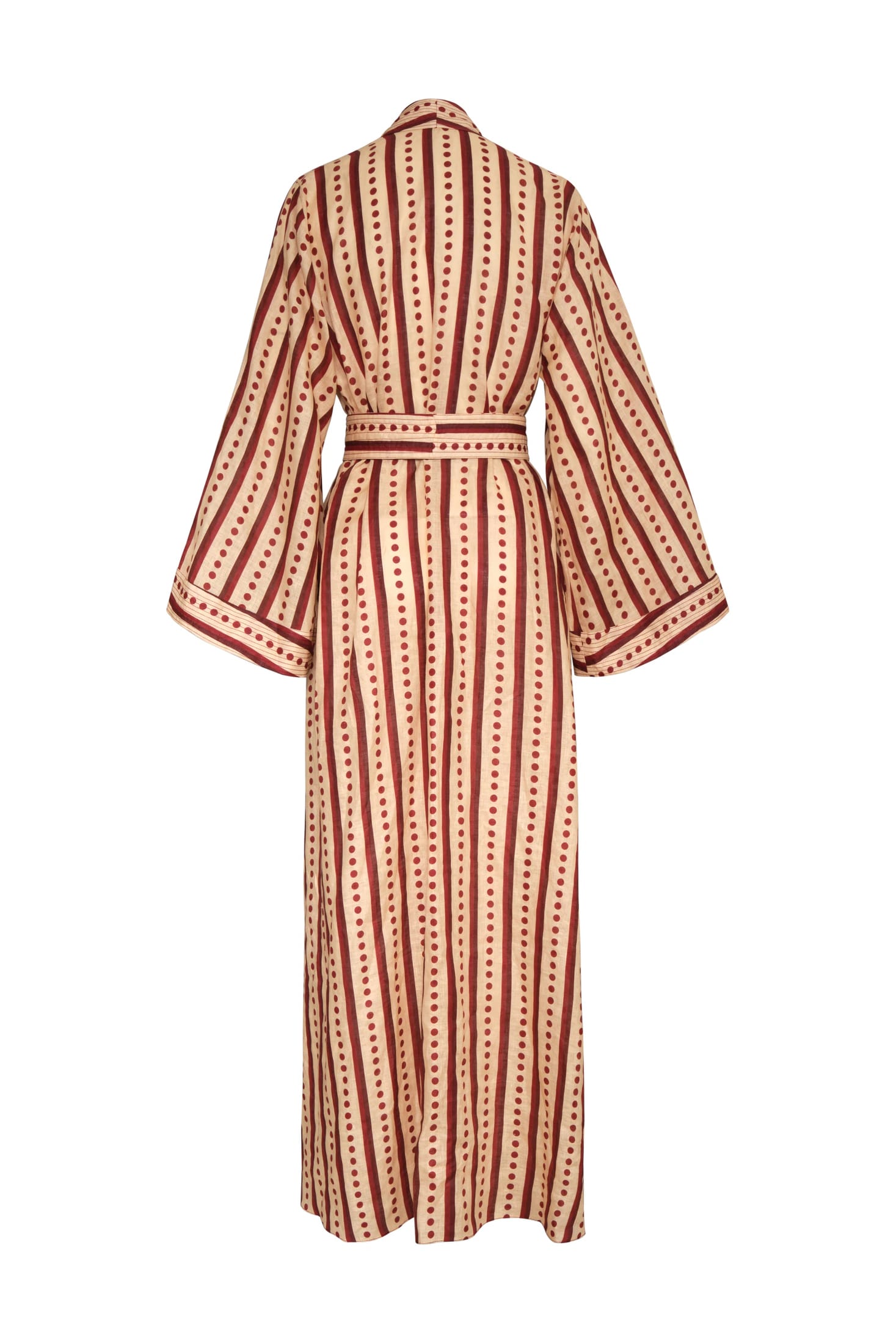 Rafaela Linen Kaftan / Red Stripes - imagen 4