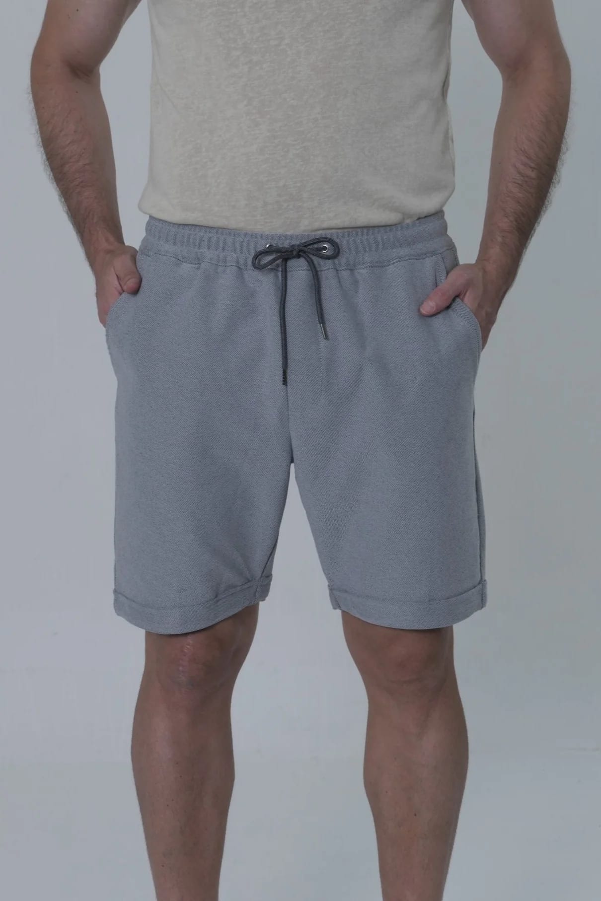 Bermuda Burda Js  Hombre Gris Jaspe - imagen 1
