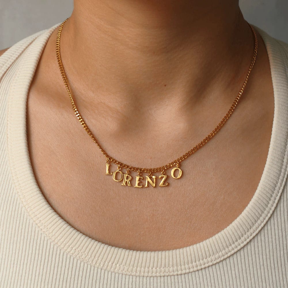 PreOrder Cadena 7 Letras Gold - imagen 2