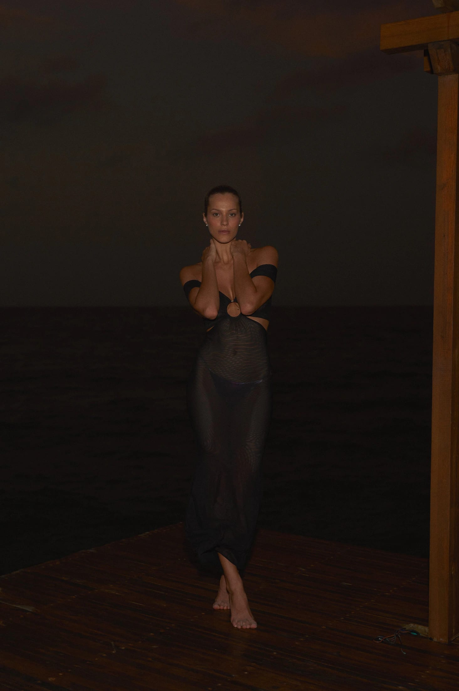 BLACK AMAIA LONG DRESS - imagen 5