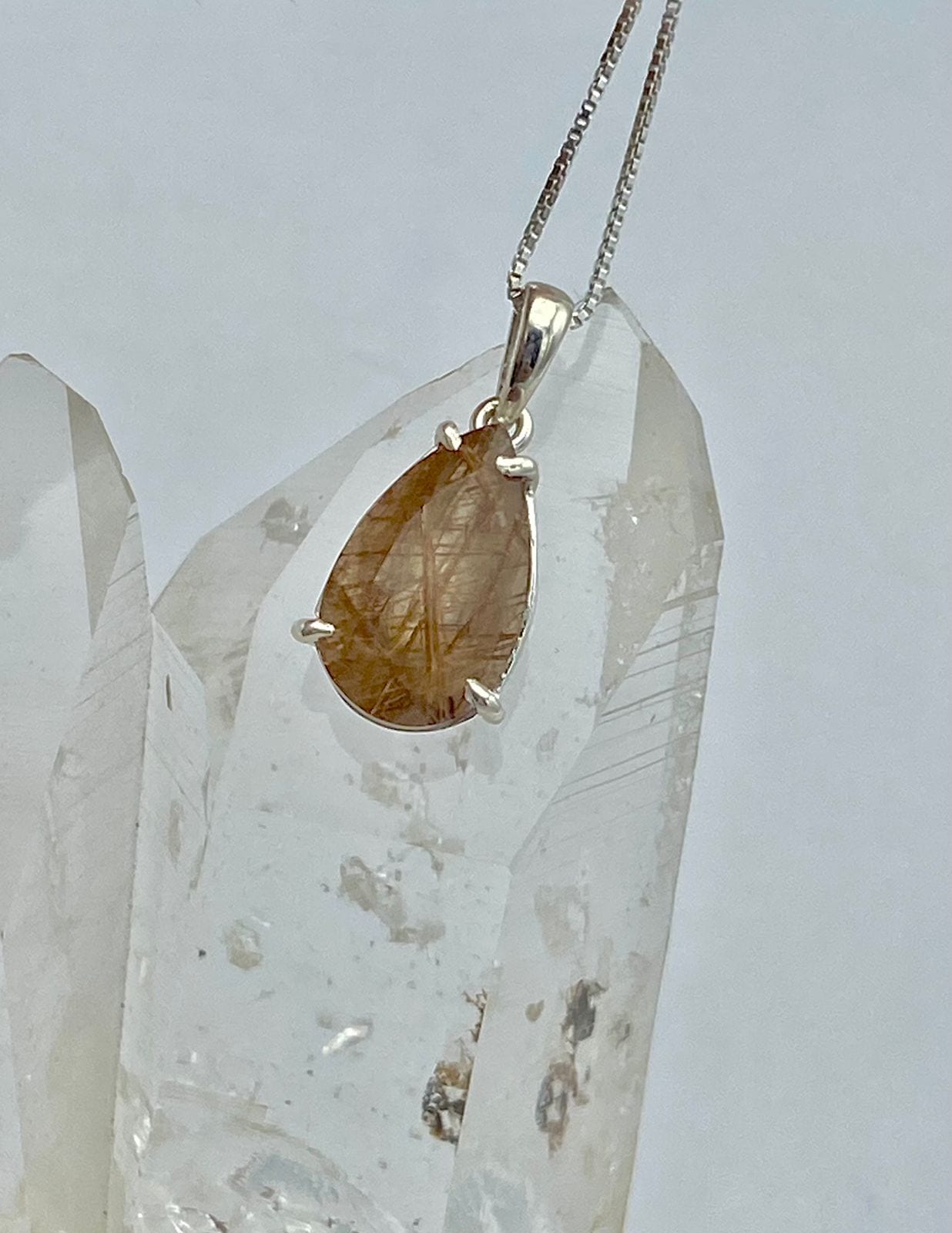 Dije Cuarzo Rutilado Gota Pequeña - imagen 1