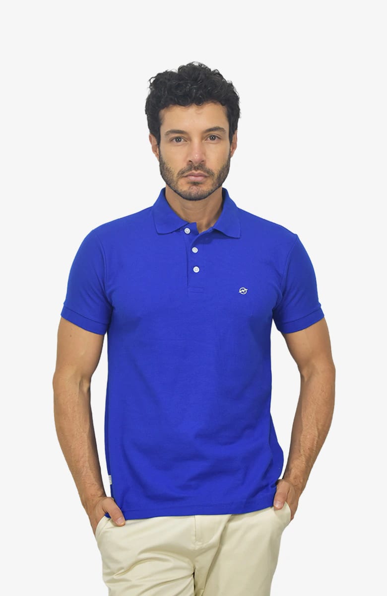 Camiseta Polo Azul Rey Para Hombre - imagen 1