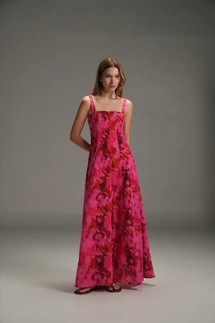 MARDI LOLA LINEN LONG DRESS - imagen 1