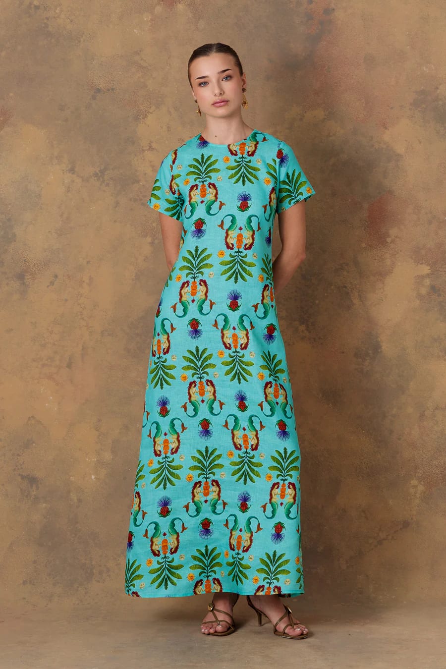 Wome's dress linen marea green - imagen 10