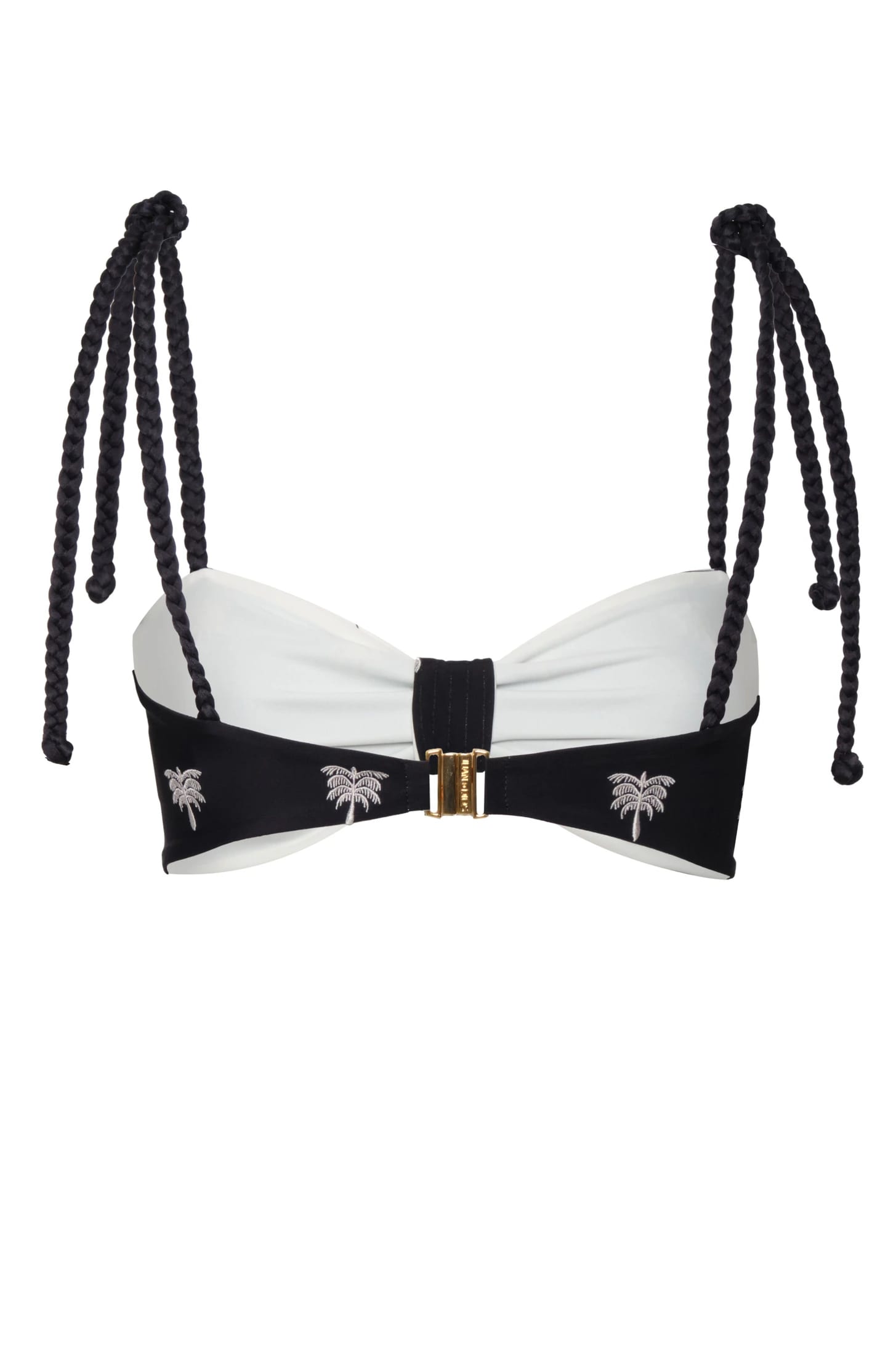 San Miguel Embroidered Top / Black - Ivory Polka Palms - imagen 3