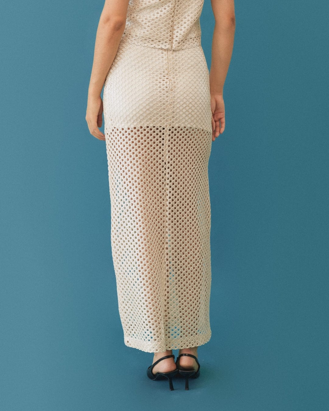 Falda Mesh Marfil - imagen 2