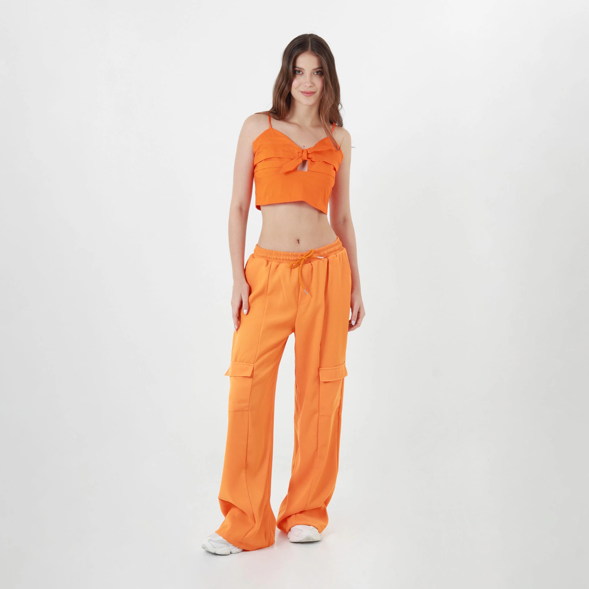 Blusa Cuello V Manga Tiras - imagen 2