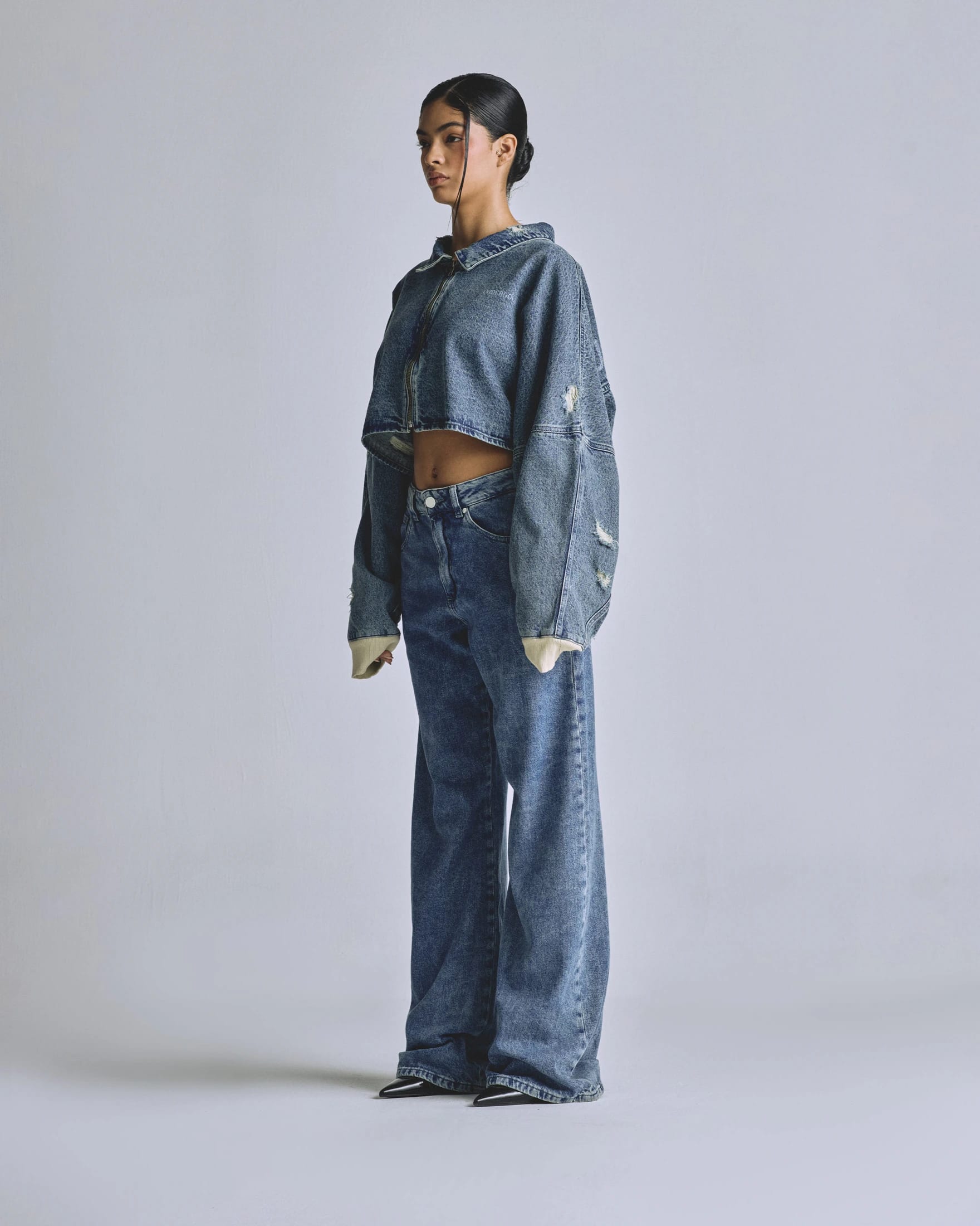 W Basics UNGD Wide Jean Washed Blue - imagen 5