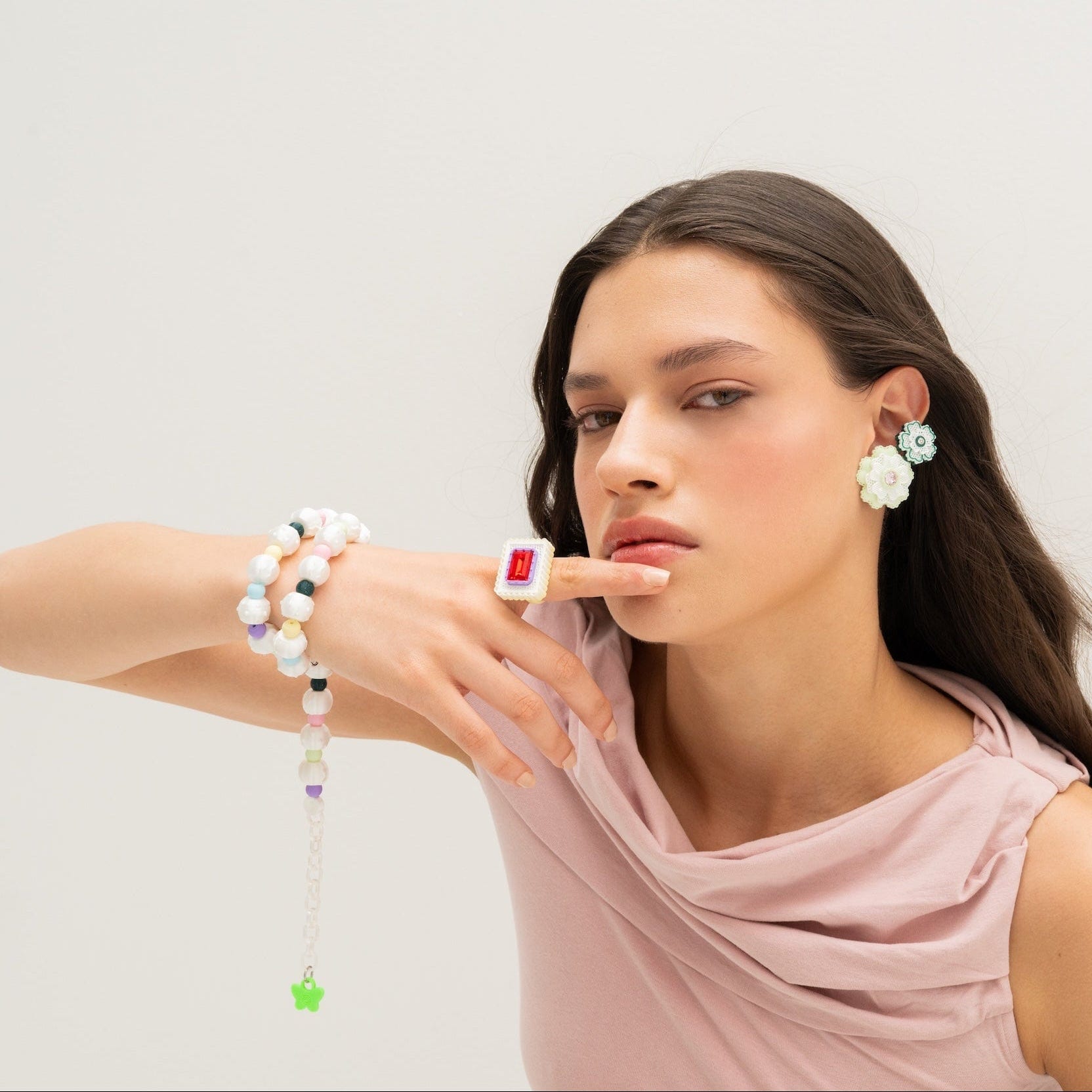 COLLAR DE PERLAS MIX PASTELES - imagen 3