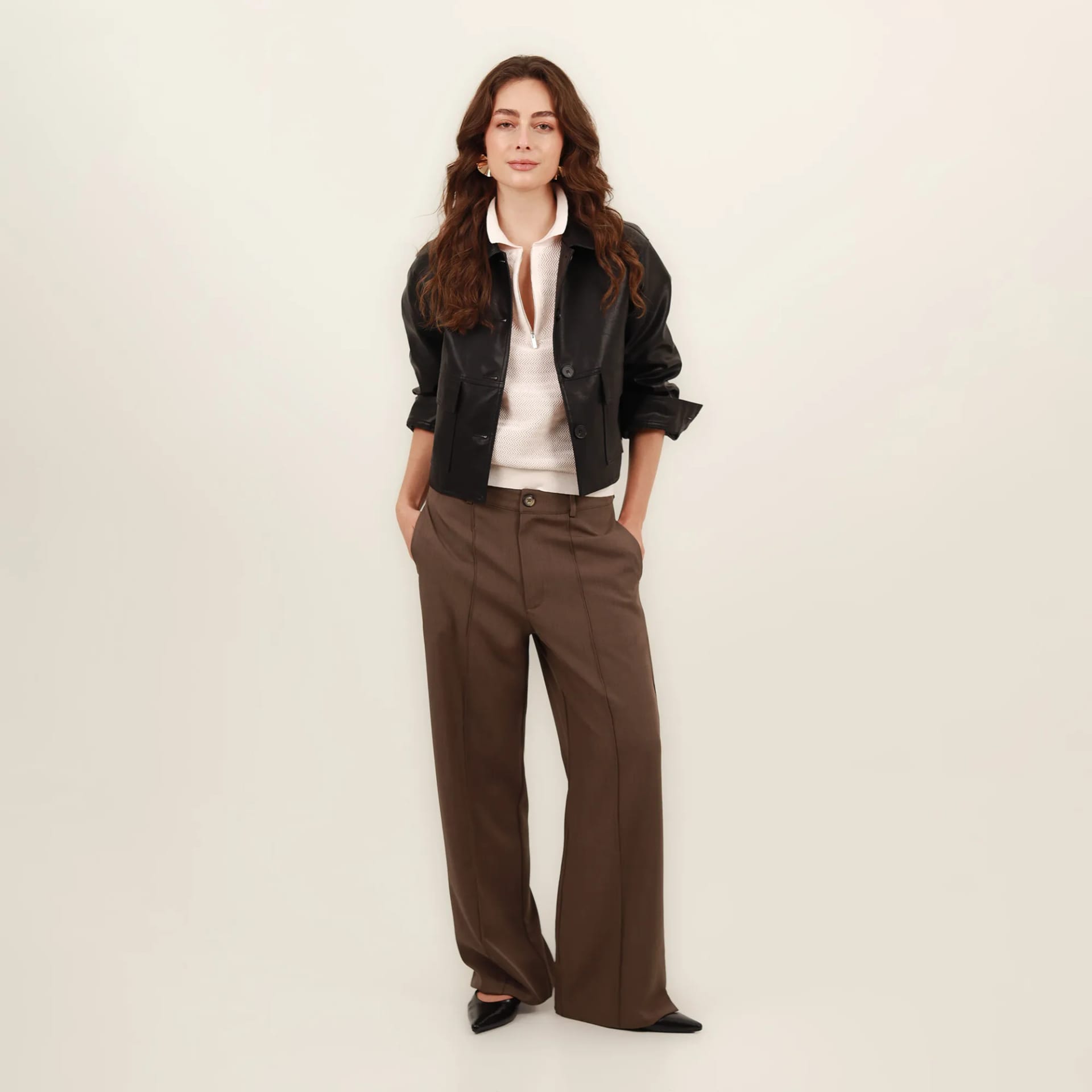 Pantalon Tiro Alto Bota Recta - imagen 1
