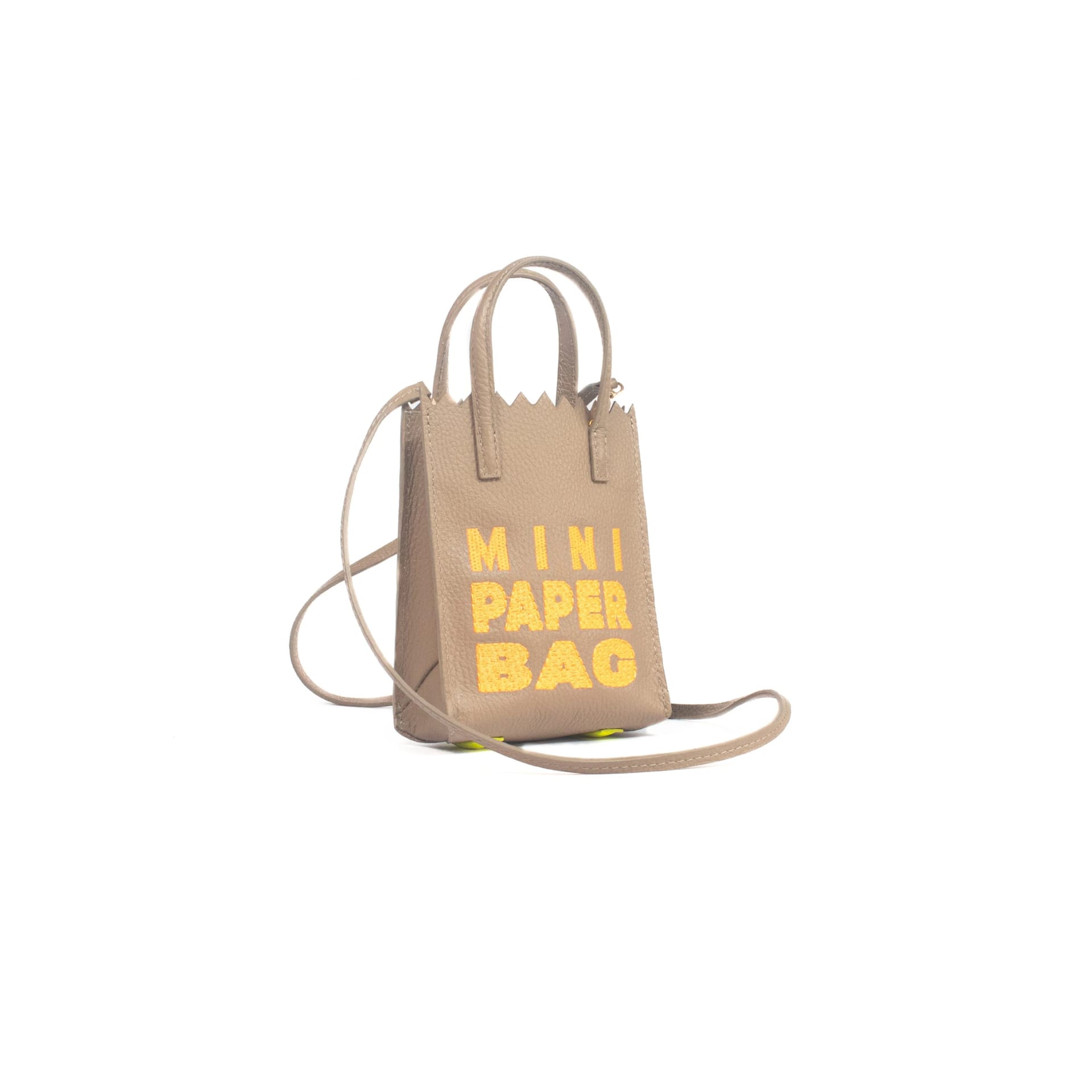 Mini Paper Bag - Cocoa x Neon Orange - imagen 2