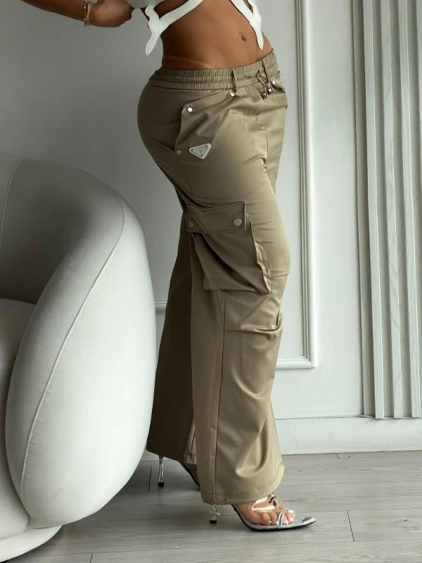 PANTALON PRADA CARGO VERDE MILITAR - imagen 5