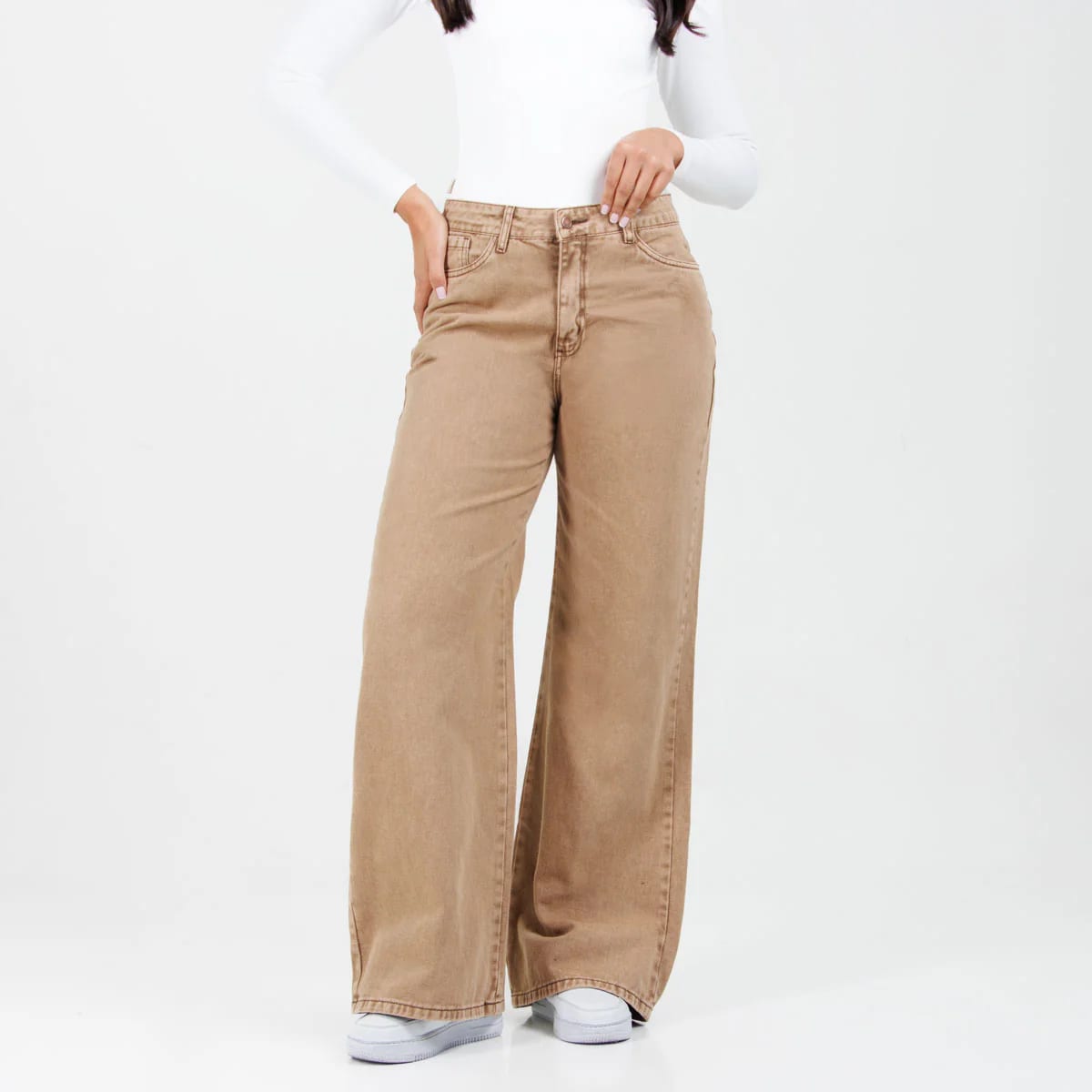 Jean Wide Leg Camel Ax-3013 Rigido - imagen 4