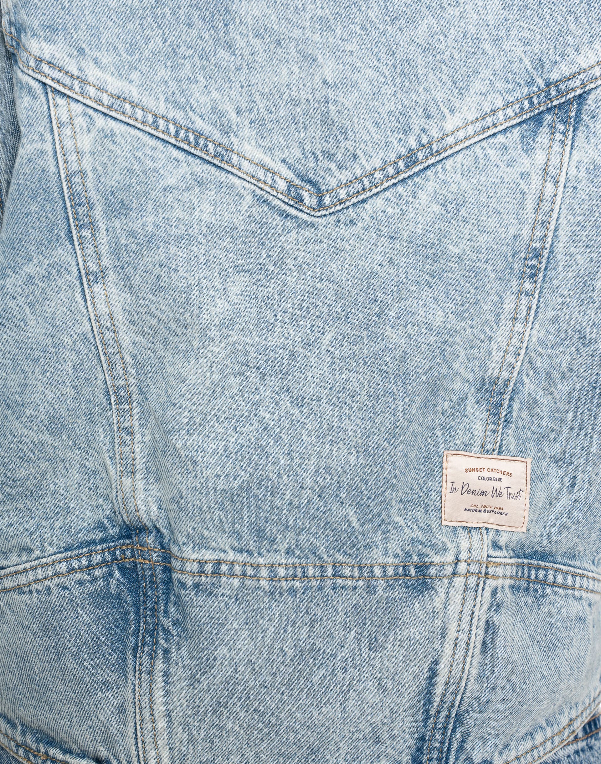 Chaqueta Biker Denim Tiro Regular Indigo - imagen 4
