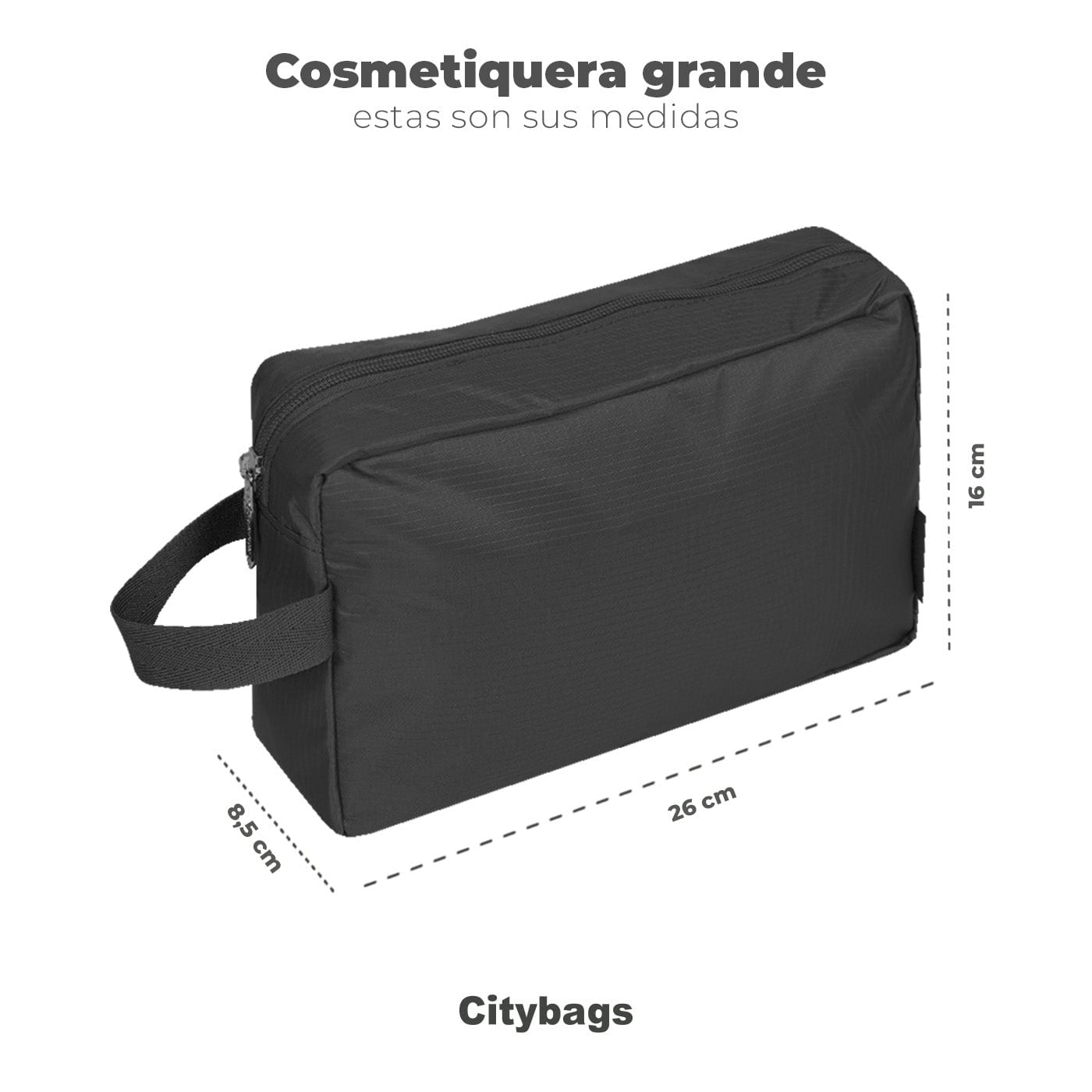 Cosmetiquera Grande Citybags Morado Lila - imagen 3