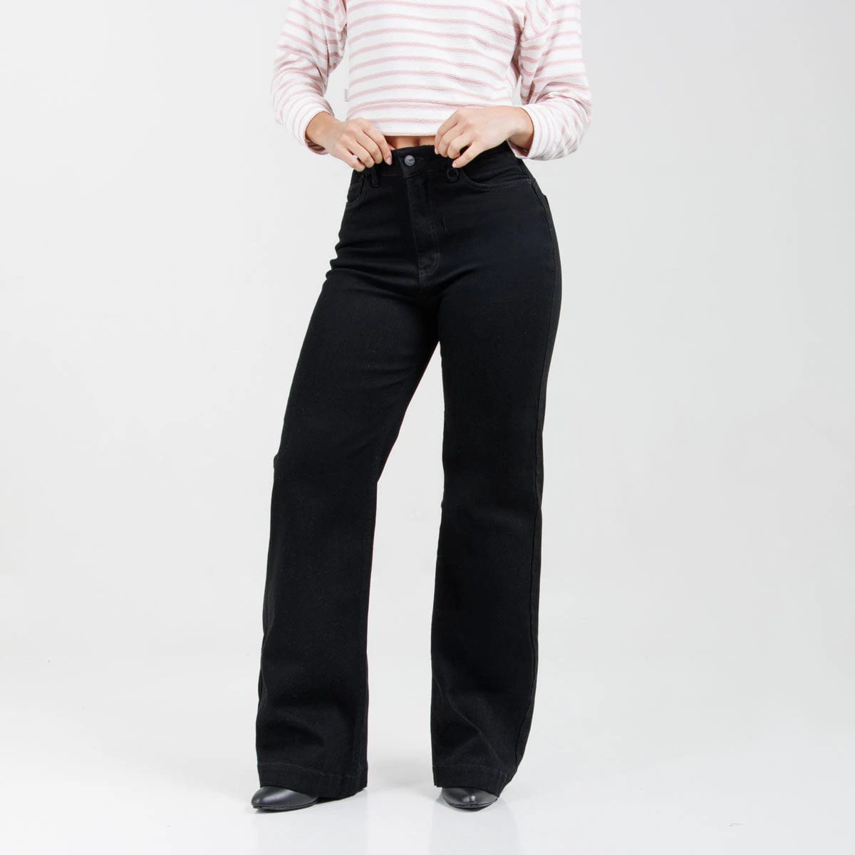 Jean Wde Leg Negro Ax-3158 Licrado - imagen 3