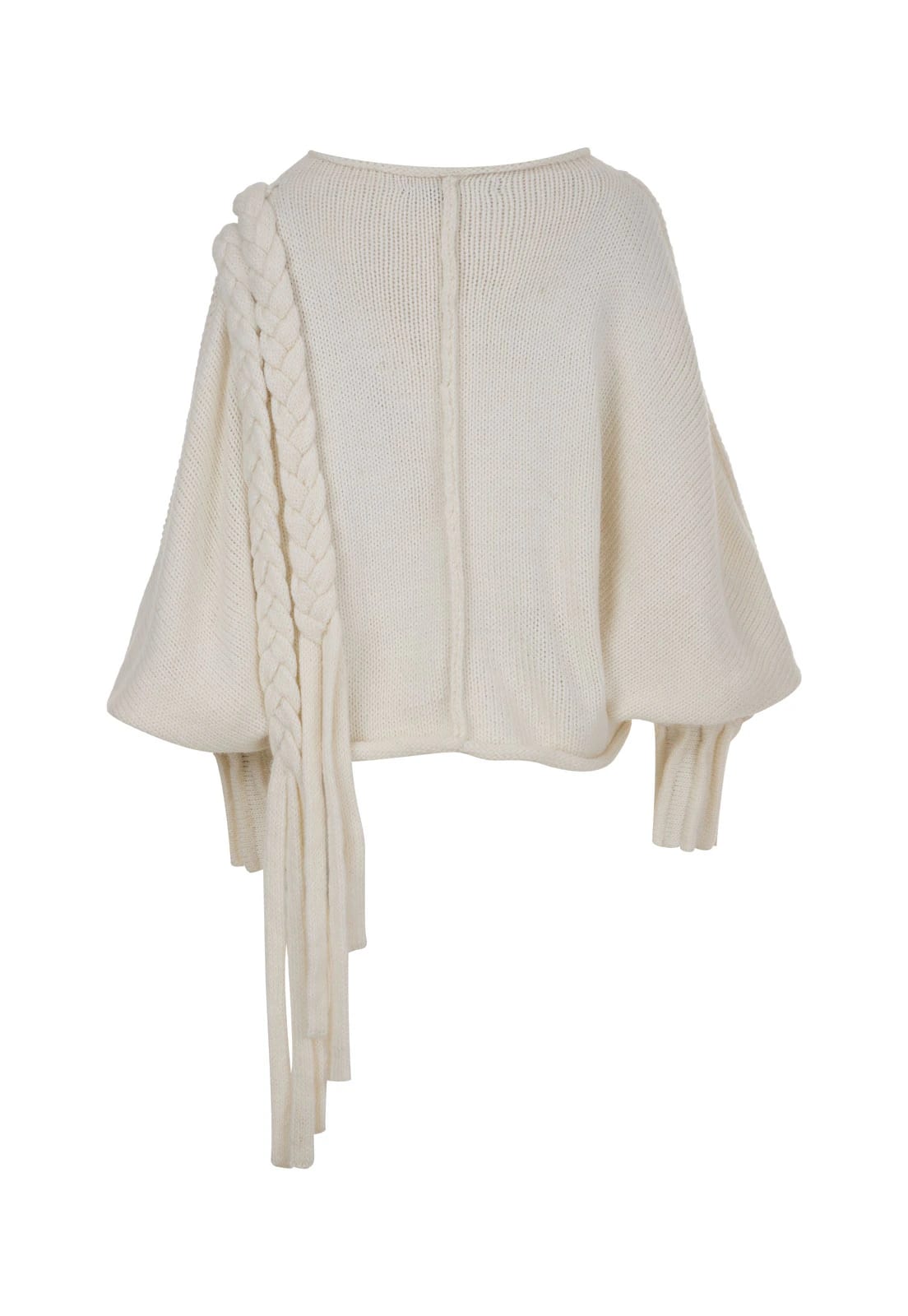 KNITTED SWEATER WITH LONG BRAIDS - imagen 3