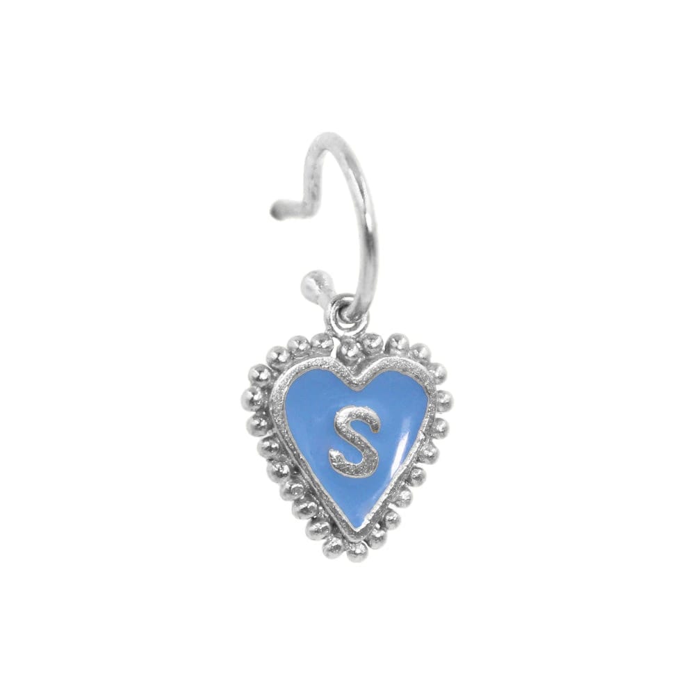 PreOrder Baby Hoops 9mm Letra Heart Plata - imagen 26