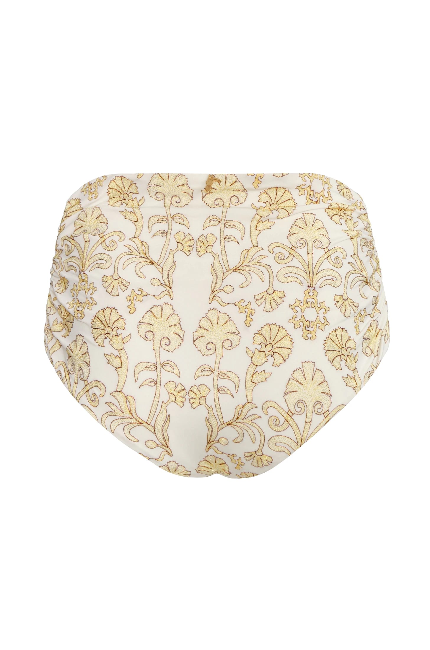 Victoria Embroidered Bottom / Yellow Flowers - Ivory - imagen 2