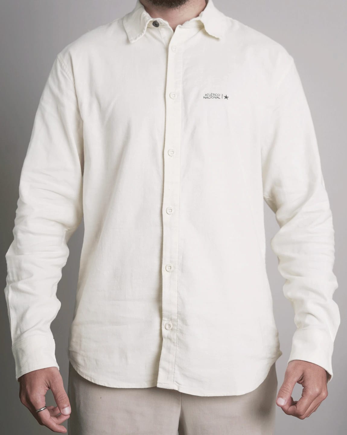 CAMISA LINO MANGA LARGA CRUDA HOMBRE - imagen 1