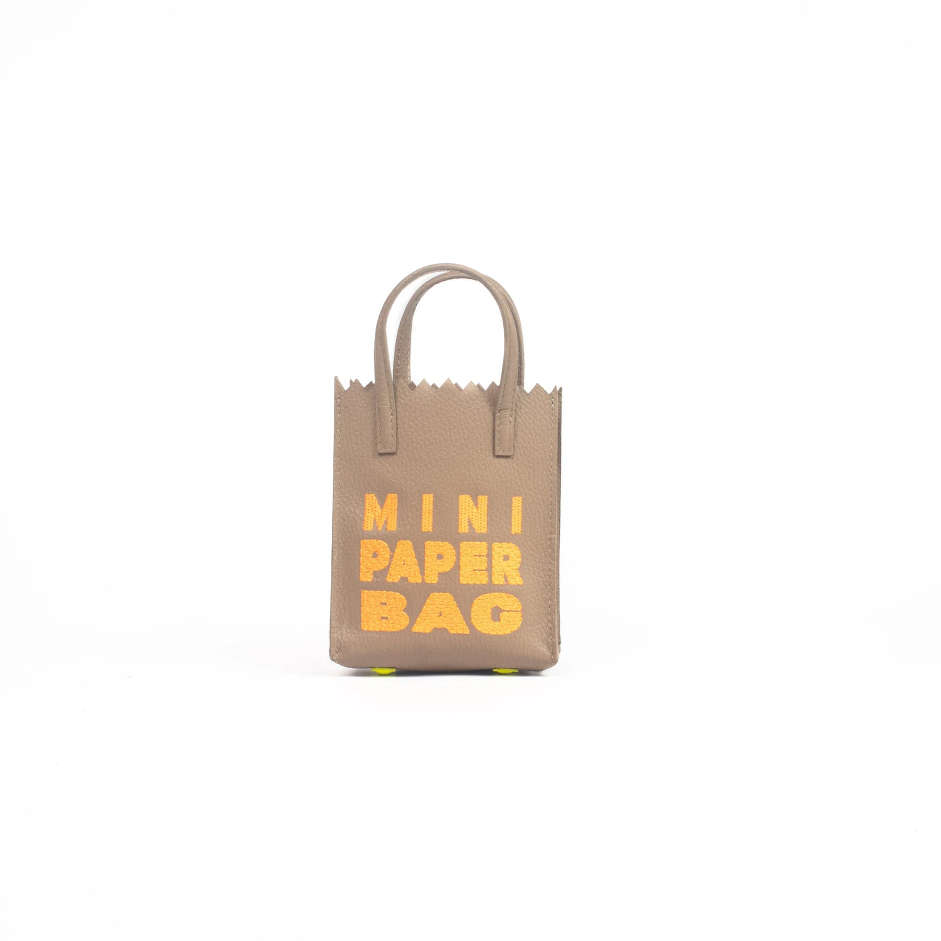 Mini Paper Bag - Cocoa x Neon Orange - imagen 3