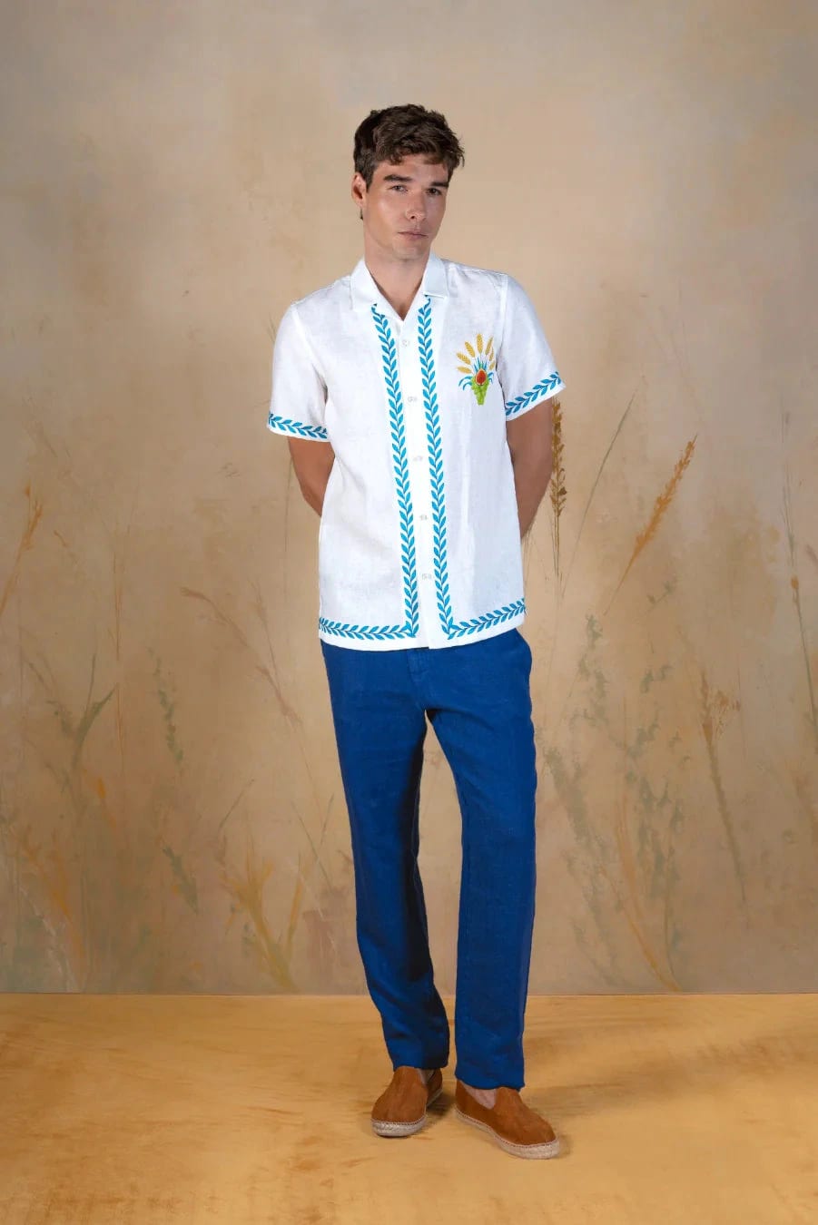 Telluris linen bowling shirt white - imagen 1