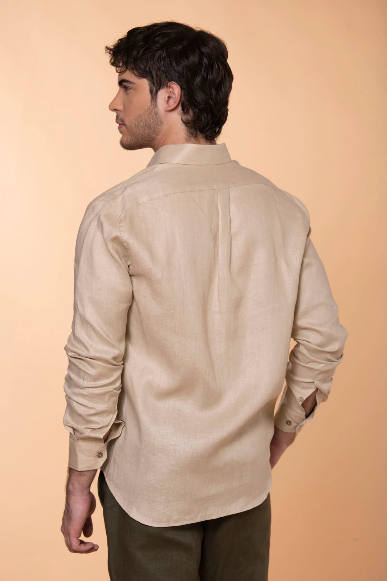 Camisa Sirocco Lino Beige - imagen 2