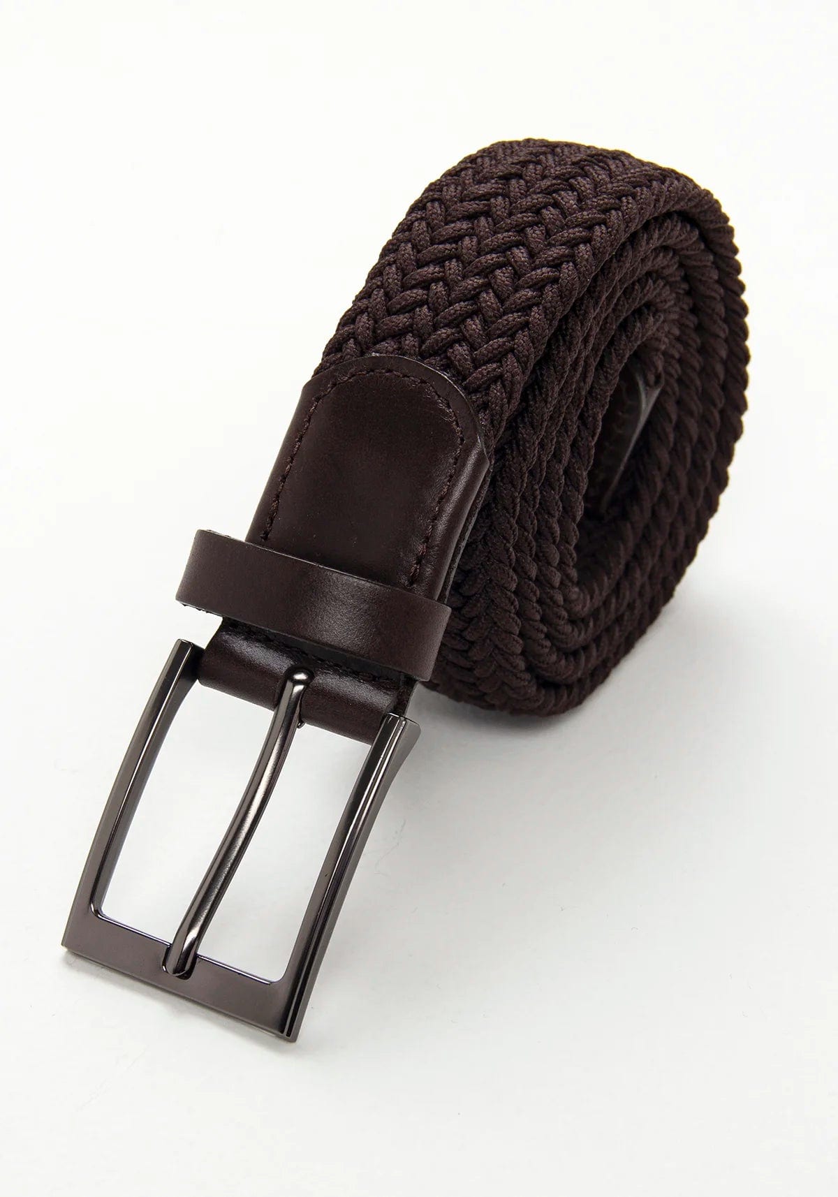 Cinturón Trenzado Elástico Chocolate - imagen 1