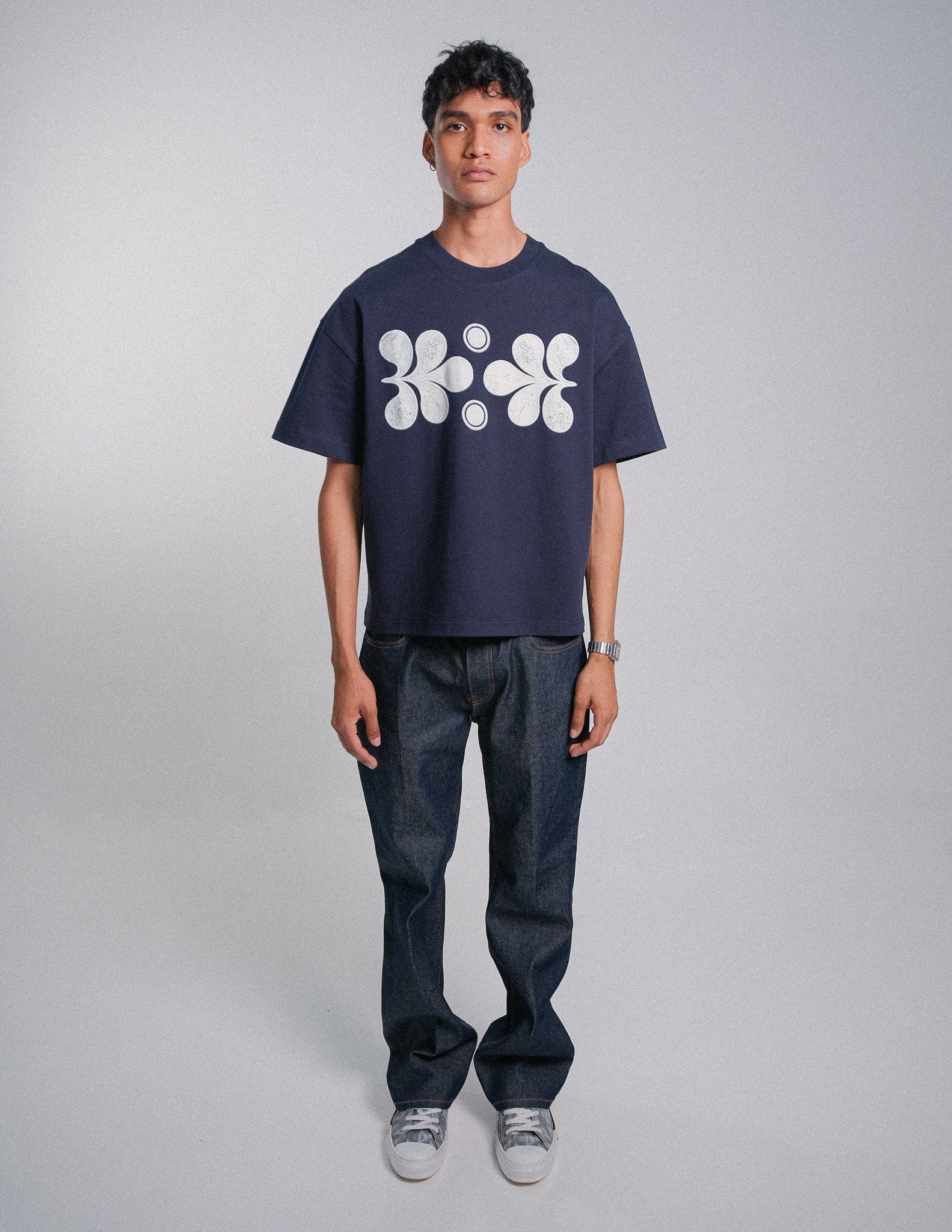 Camiseta floreciendo azul - imagen 3