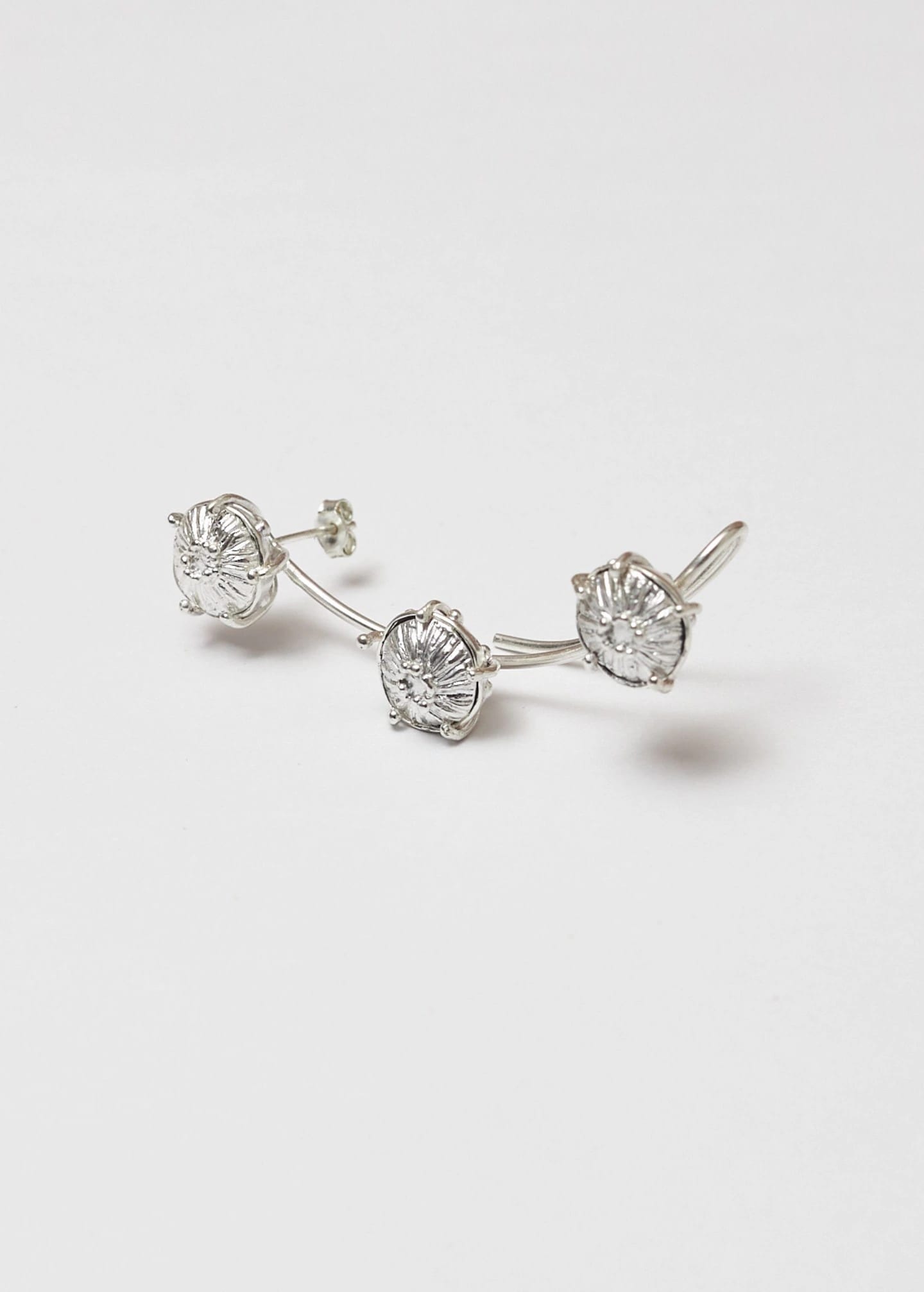 Earcuff sombreritos maxi plata - imagen 3