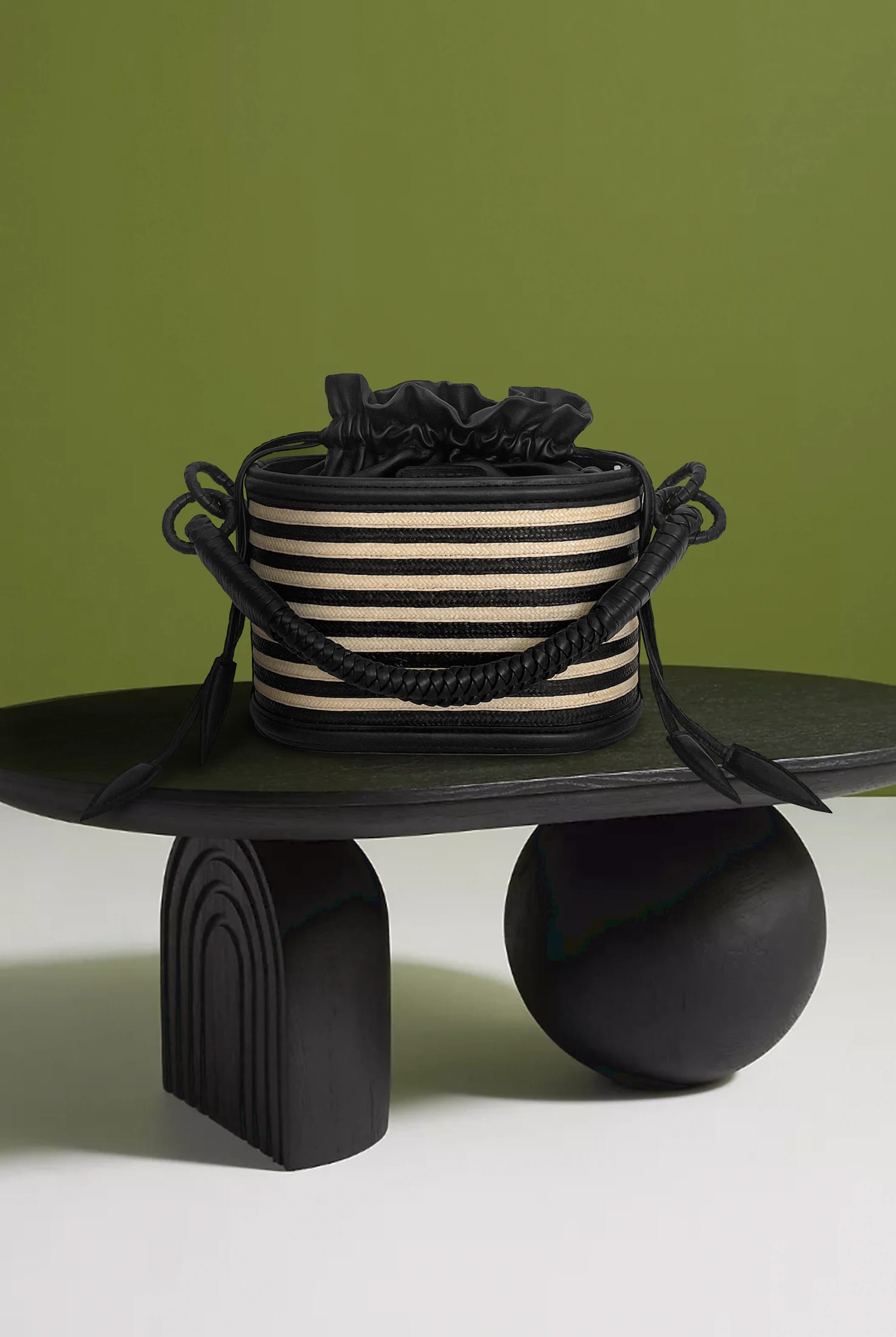 Caña Basket Bucket Bag, Stripes. - imagen 2