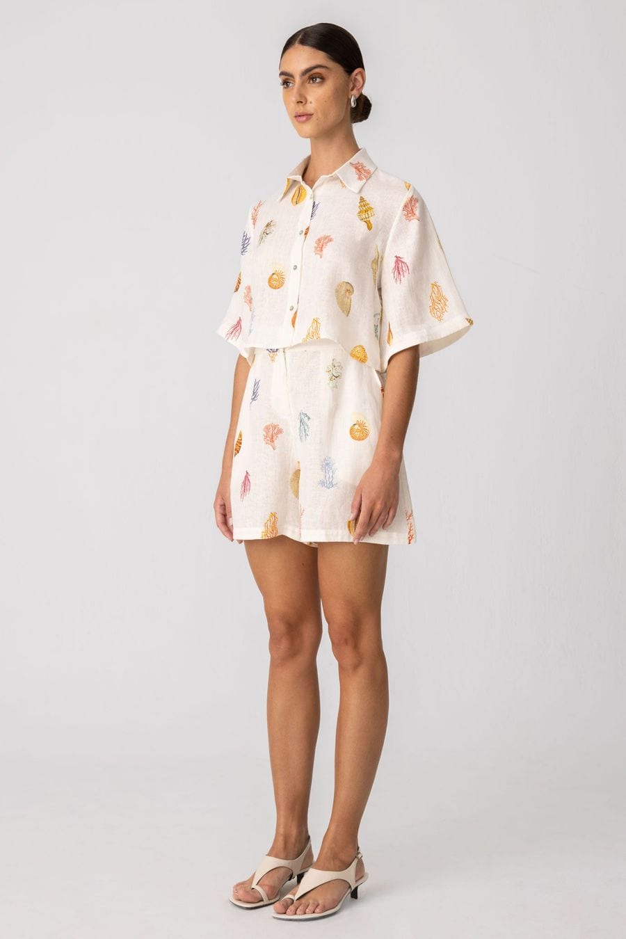 Women's linen shirt white zuyder - imagen 3