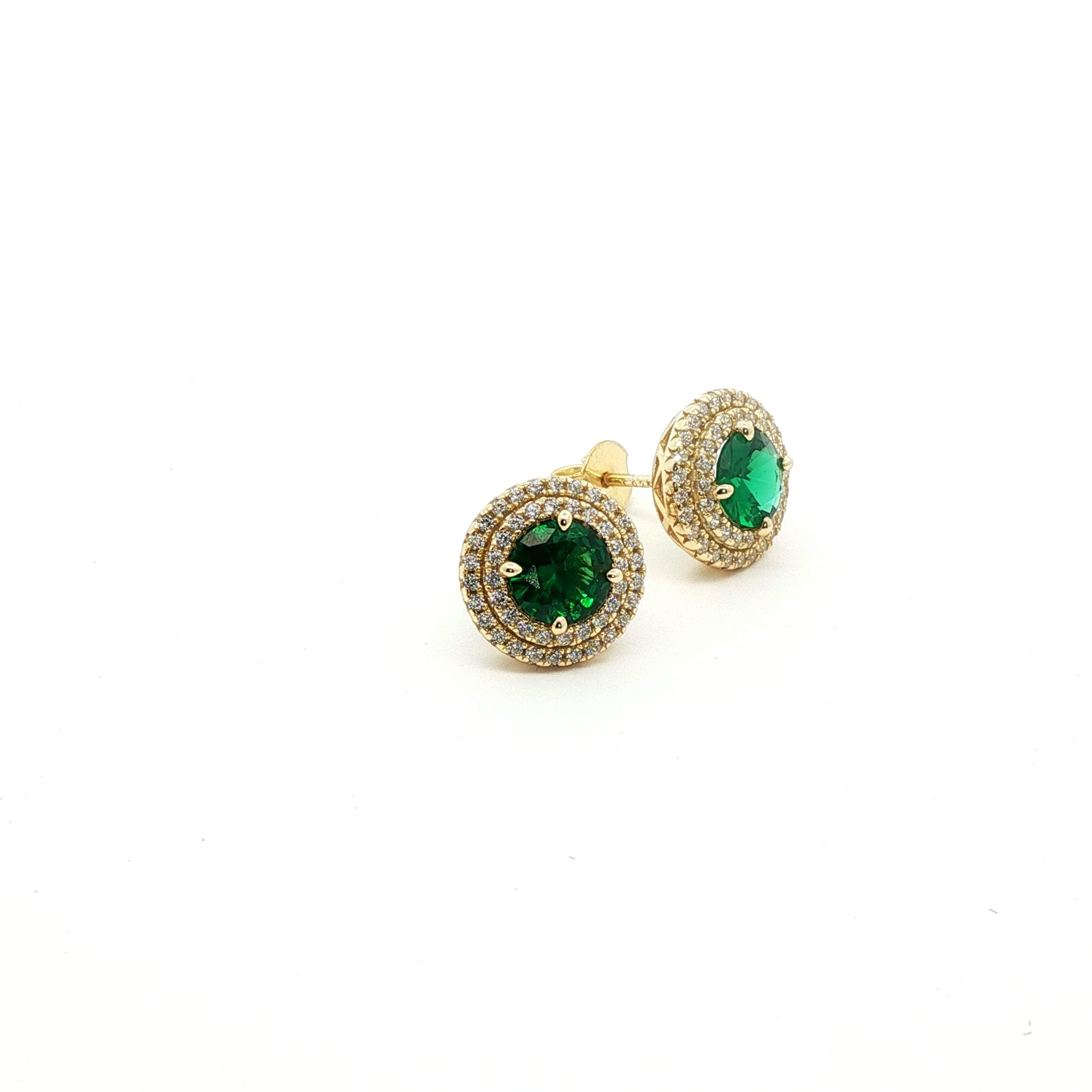 Double Halo Earrings Green - imagen 4