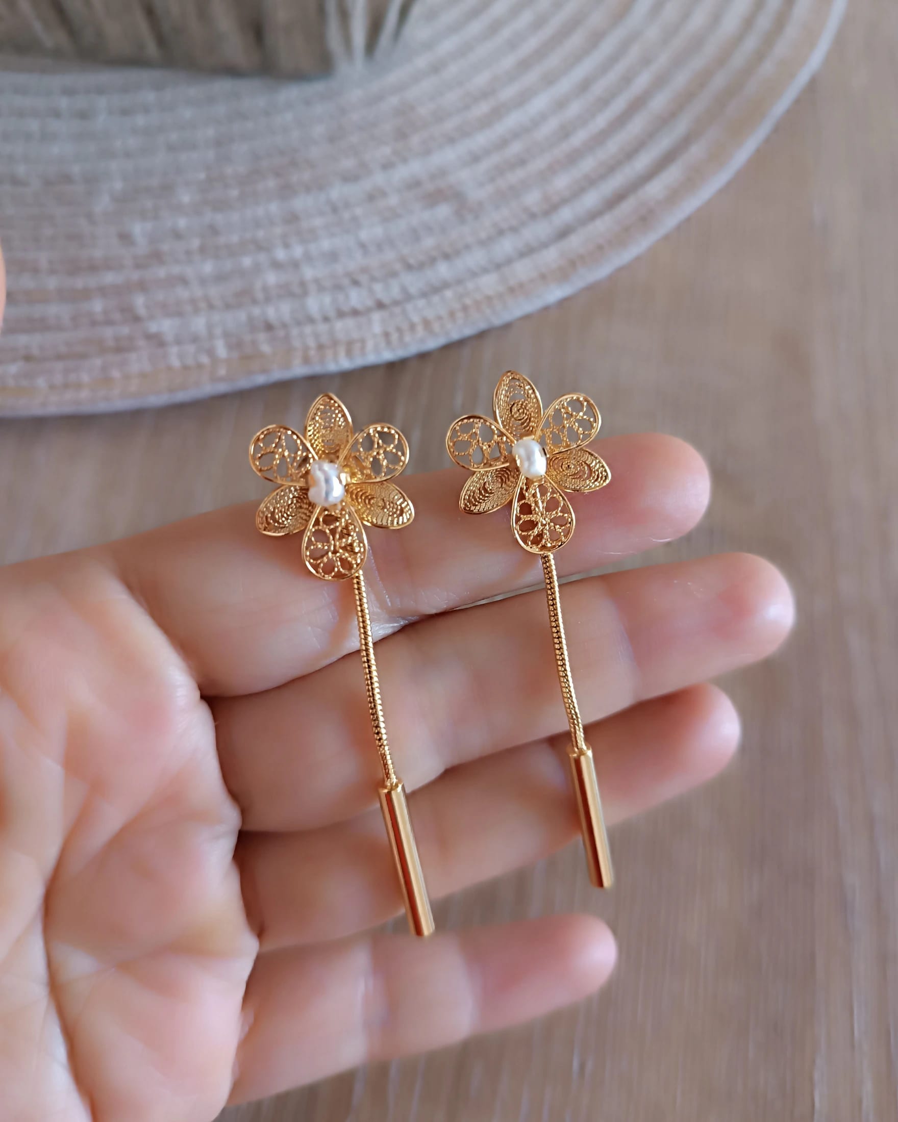 Aretes filigrana doble función Esther - imagen 3