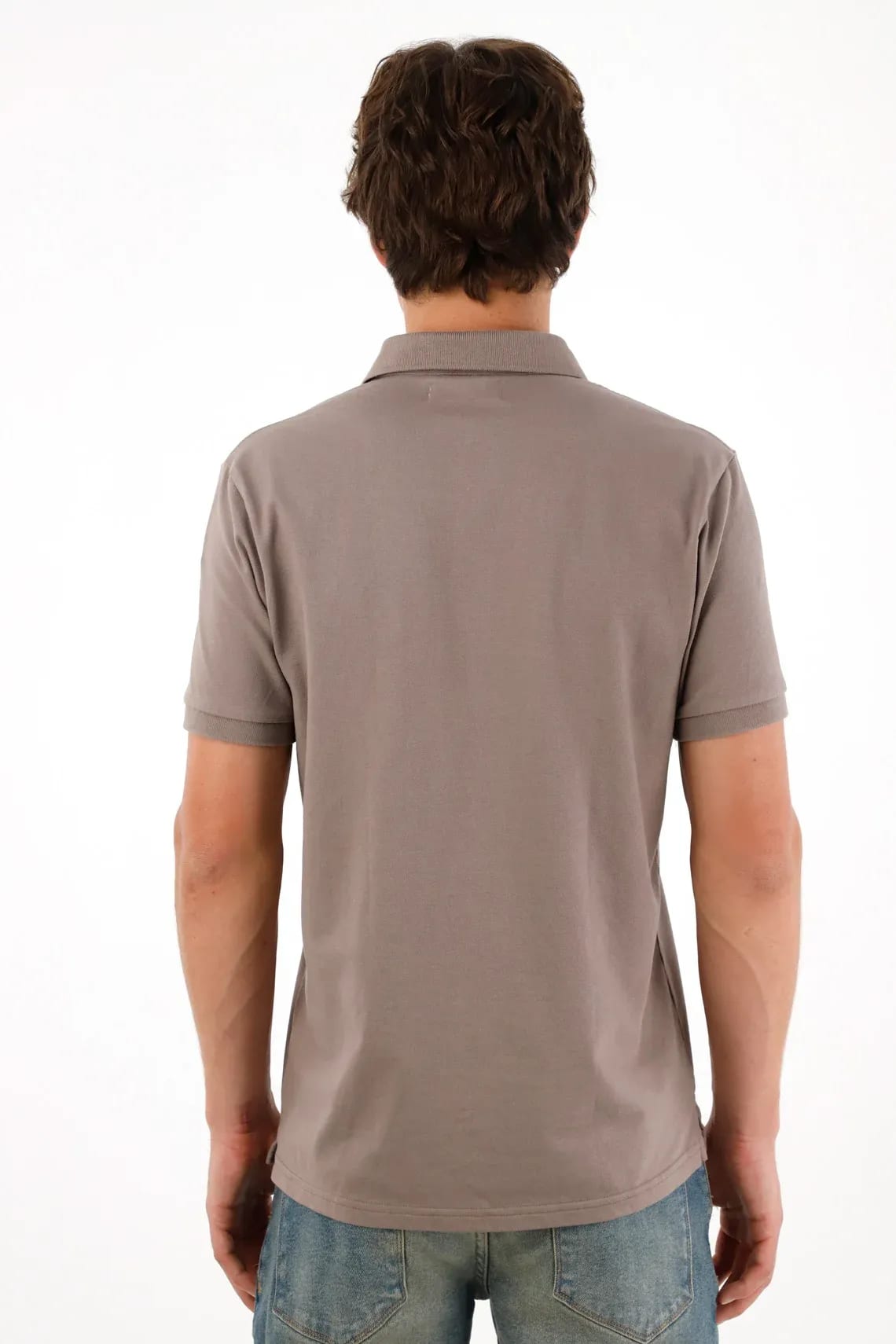 Polo con mini raqueta gris con acabado ligero para hombre - imagen 5
