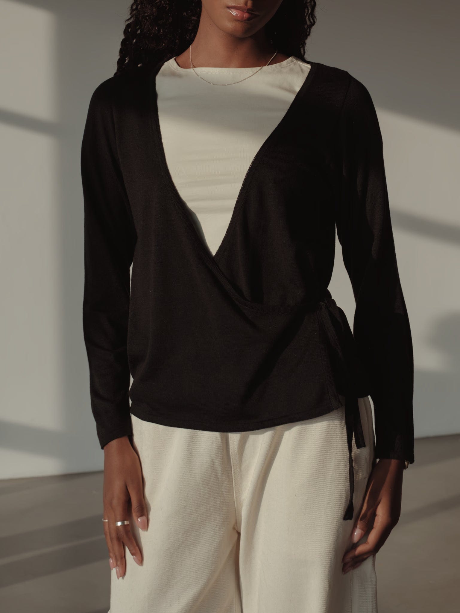 KNIT & KNOT CARDIGAN - BLACK - imagen 3