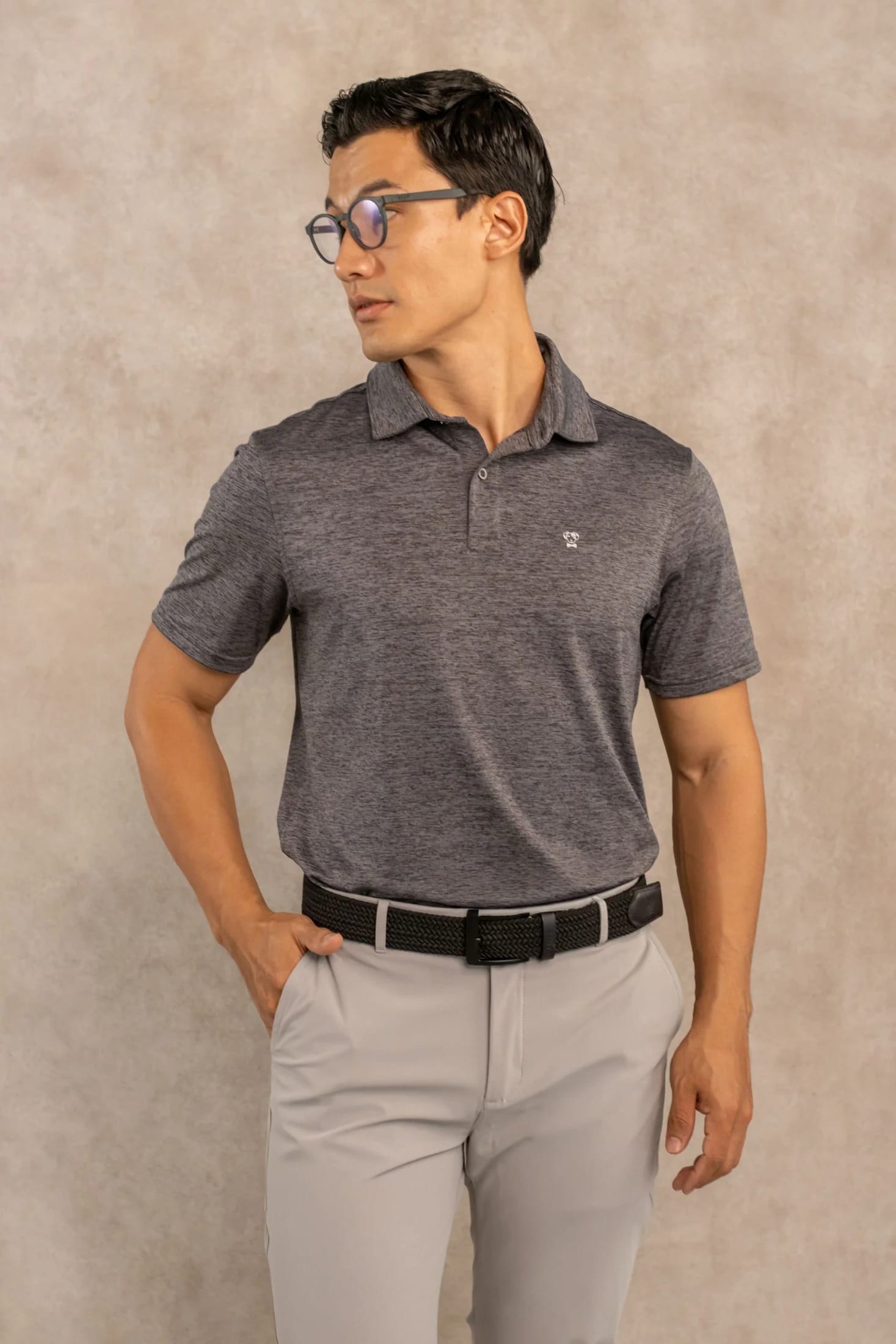 Polo Performance Antiarrugas Gris Jaspe - imagen 7