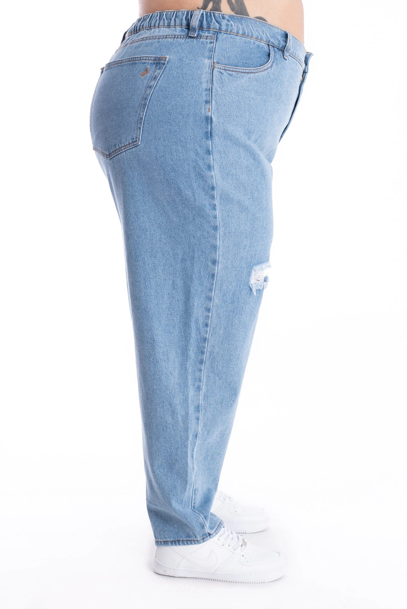 Jean Boyfriend Rotos Azul Claro 378 - imagen 11