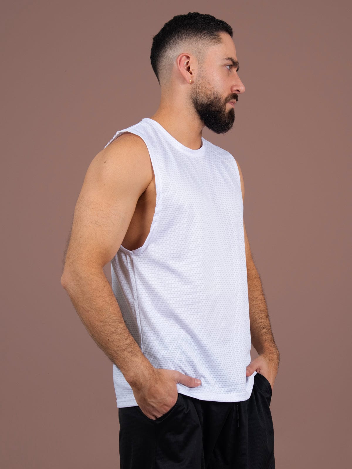camisilla hombre panal blanco - imagen 2