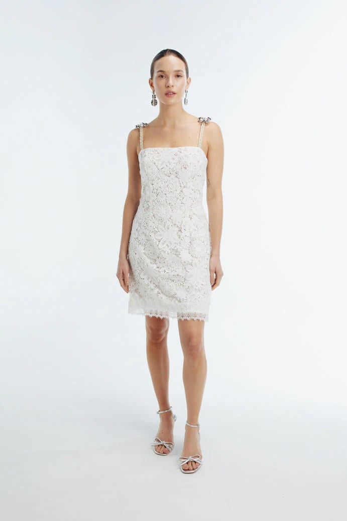 BISCAYNE MINI DRESS WHITE - imagen 1