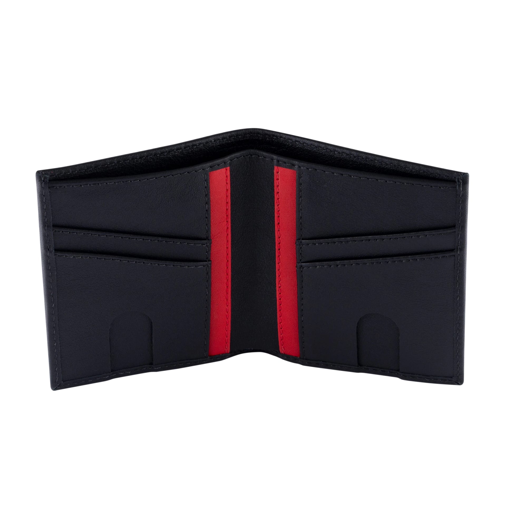 Billetera Compact Cuero (Negra-Roja) — Con Grabado de Iniciales - imagen 7