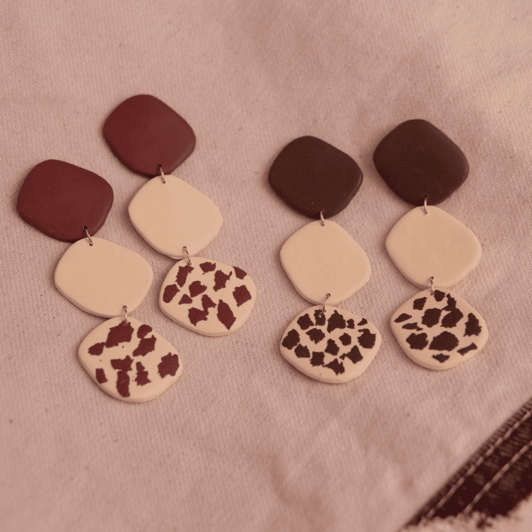 Aretes Circe Cow Print - imagen 1