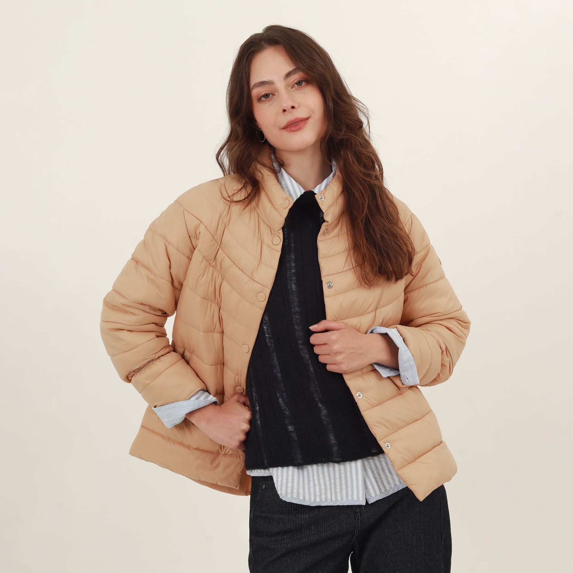 Chaqueta acolchada cuello alto - imagen 3